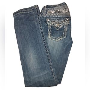 MISS ME size 12 Denim girls Rhinestones